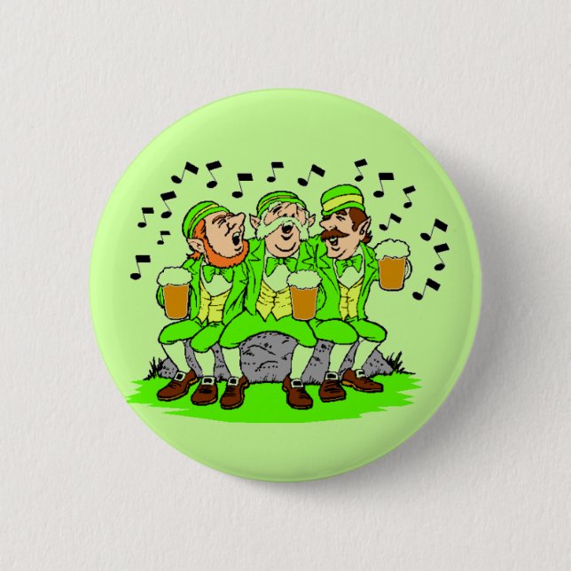 Sjungande Leprechaun-knapp Knapp (Framsida)