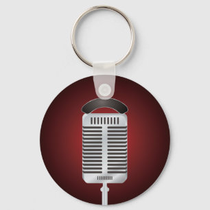 Sjungande mikrofon Keychain Nyckelring