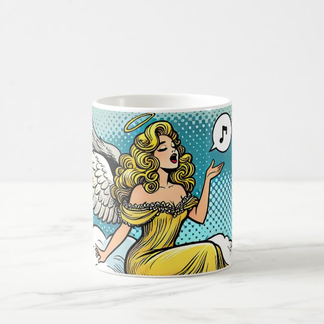 Sjungande musikalisk ängel kaffemugg (Center)