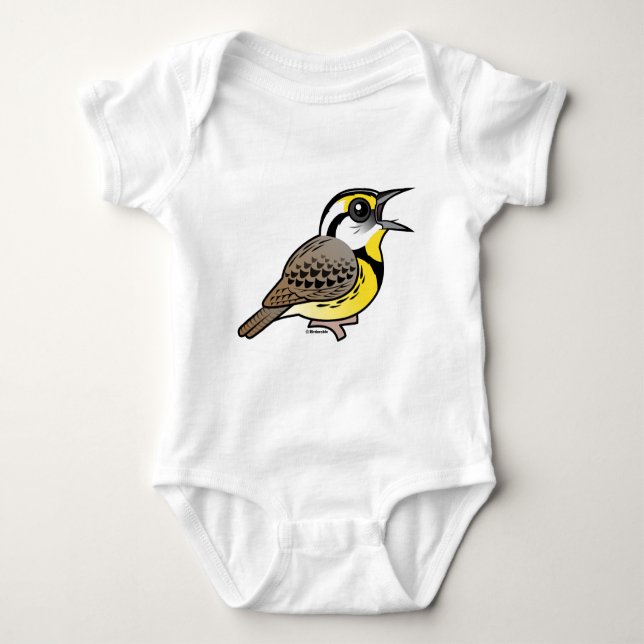 Sjungande östliga Meadowlark Tee (Framsida)
