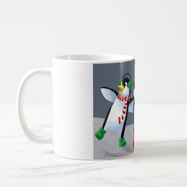 Sjungande pingvin kaffemugg (Vänster)