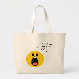 Sjungande smiley jumbo tygkasse