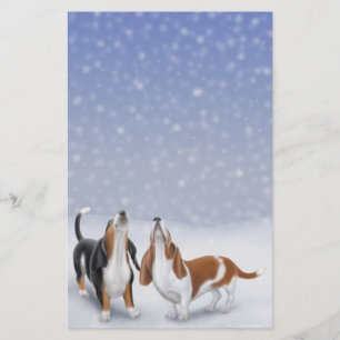 Sjungande snöBassets brevpapper