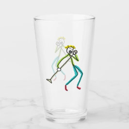 Sjungande Stickman Glaskopp