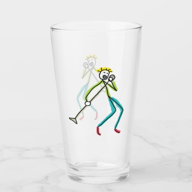 Sjungande Stickman Glaskopp (Framsida)