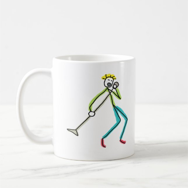 Sjungande Stickman Kaffemugg (Vänster)