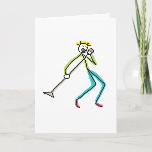 Sjungande Stickman Kort (Framsida)