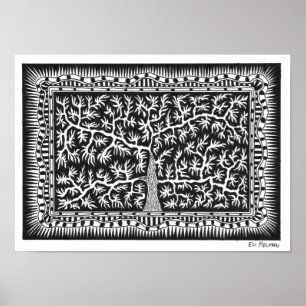 Sjungande trädaffisch poster
