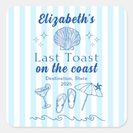 Sjungbrudens strandfest Sista supen vid kusten Fyrkantigt Klistermärke