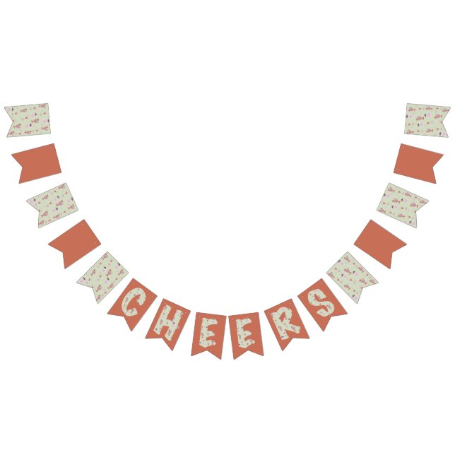 Sjungbrudsgille Roligt Mönster för Blanddryck Vimplar (Alla)