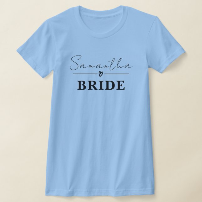 Sjungbrudsklänning Tröjor, Brudpresent Team Brud  T Shirt (Laydown)