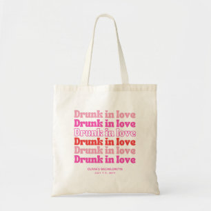 Sjungbrudstote Bag Drunk in Love Rosa Tygkasse