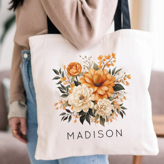 Sjungmöfest | Boho Blommig Brudtärna Namn Tygkasse