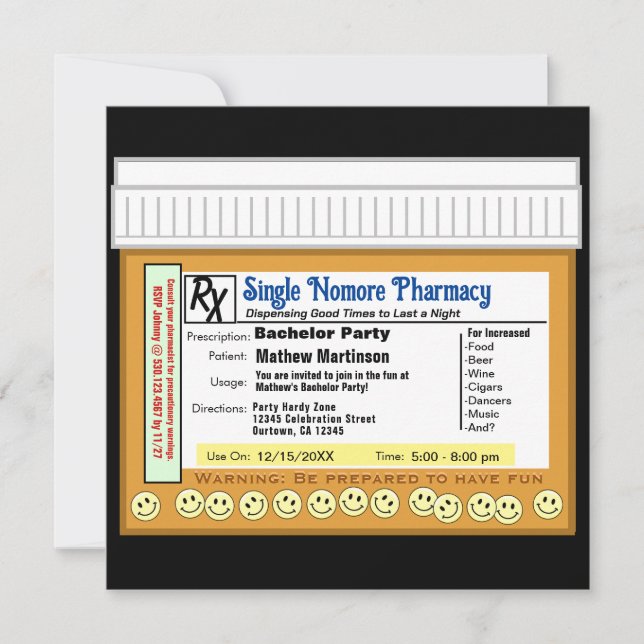 Sjungmöhippa RX för kul Inbjudningar (Framsida)