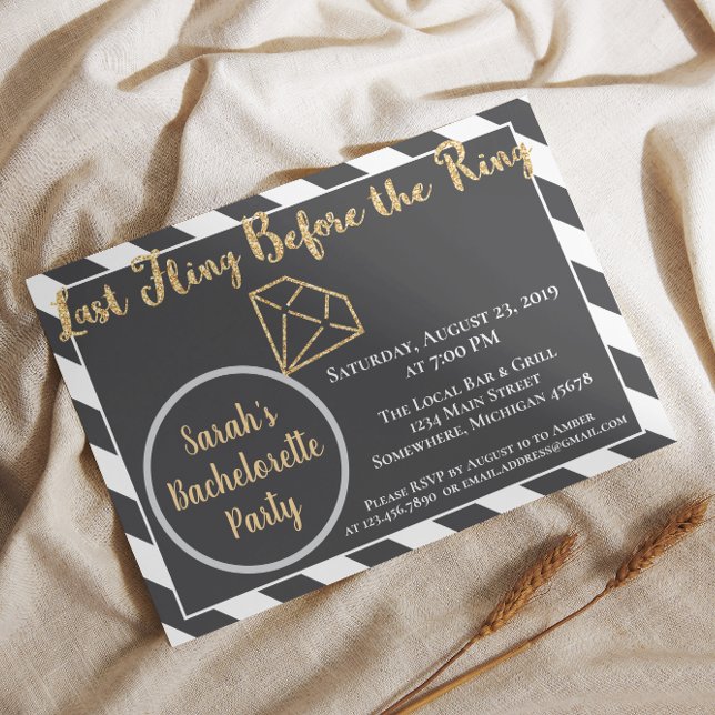 Sjungmöhippa Sista Festeriet Före Ringen Inbjudningar (Skapare uppladdad)