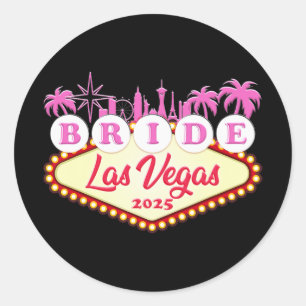Sjungningsfest Brud Las Vegas 2025 Möhippa Runt Klistermärke