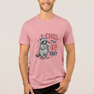 Sjunk den 4:e ut Raccoon Patriotisk skjortdesign ( T Shirt