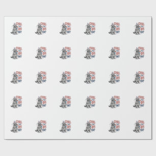 Sjunk den 4:e Ut Tvättbjörn Patriotisk Shardesign Presentpapper