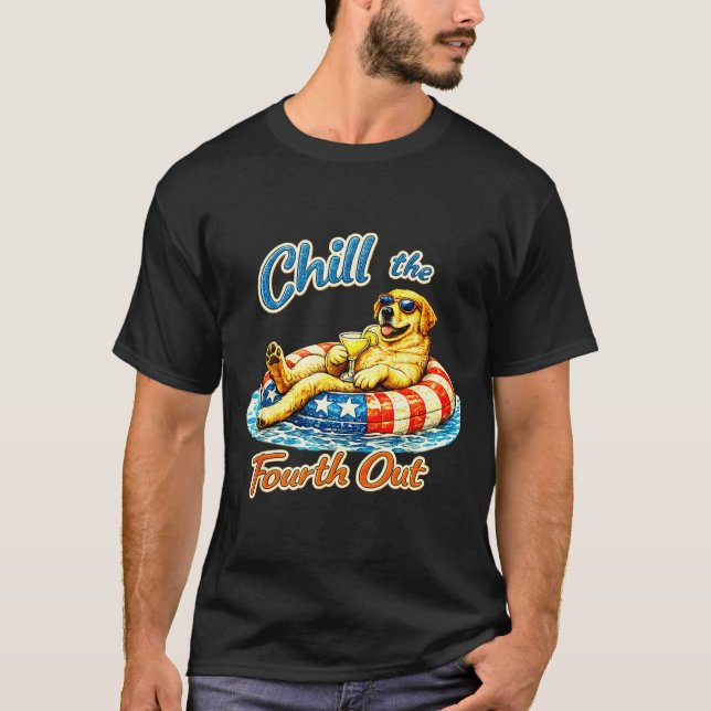 Sjunk den fjärde rolig labrador hund älskare  t shirt (Framsida)