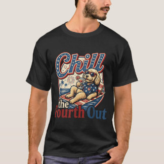 Sjunk Fjärde Ut Rolig Goldendoodle Hund Älskare T Shirt