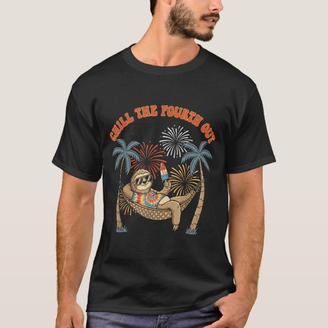 Sjunk in den fjärde rolig sengångare retro semeste t shirt (Framsida)