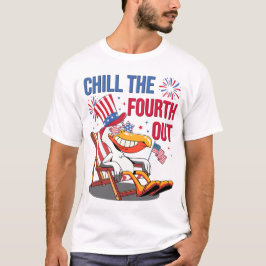 Sjunk in i fjärde juli med rolig patriotisk pelika t shirt