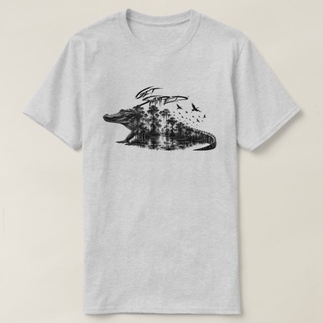 Sjunk ner i Alligator träsk T Shirt (Design framsida)