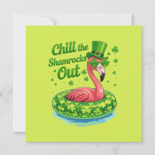 Sjunk Shamrocksen Ut Rolig St Patricks Dag Kort