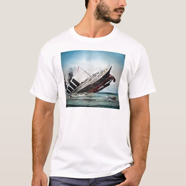 Sjunka av den Titanic magiska lyktaglidbanan Tee Shirt (Framsida)