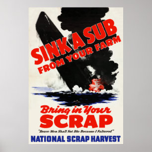 Sjunka en Sub från din lantgård Poster