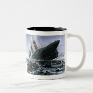 Sjunka Titanic RMS Två-Tonad Mugg