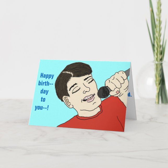 Sjunkande födelsedag sång kort (Framsida)