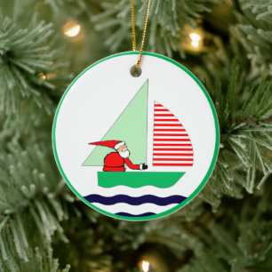 Sjunkande jul julgransprydnad keramik