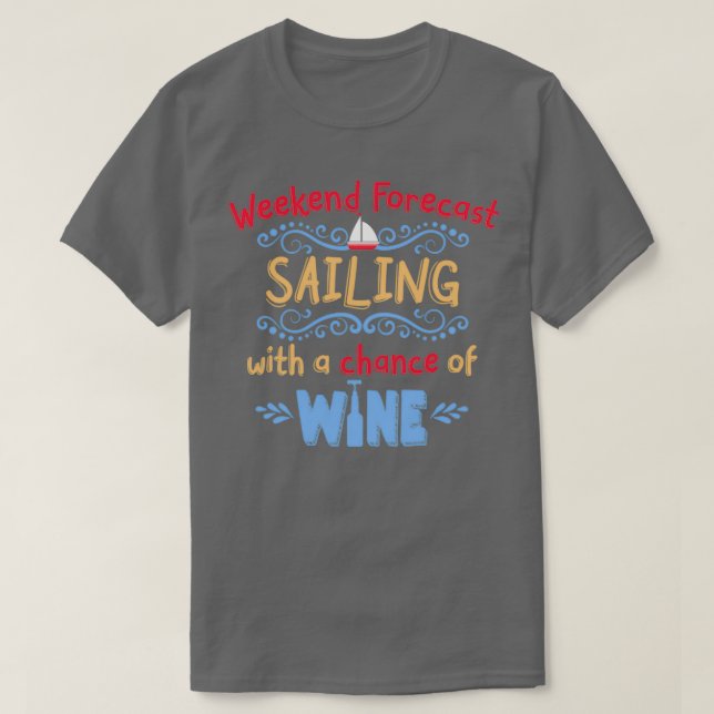 Sjunkande Sjö Vin-design för sommarsjöfarten T Shirt (Design framsida)