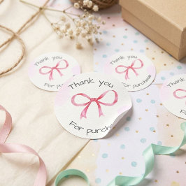 Sjunkande tack-sticker 🎀 runt klistermärke