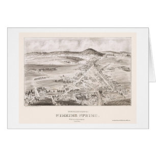 Sjunkande vår panorama- karta för PA - 1898 Hälsningskort