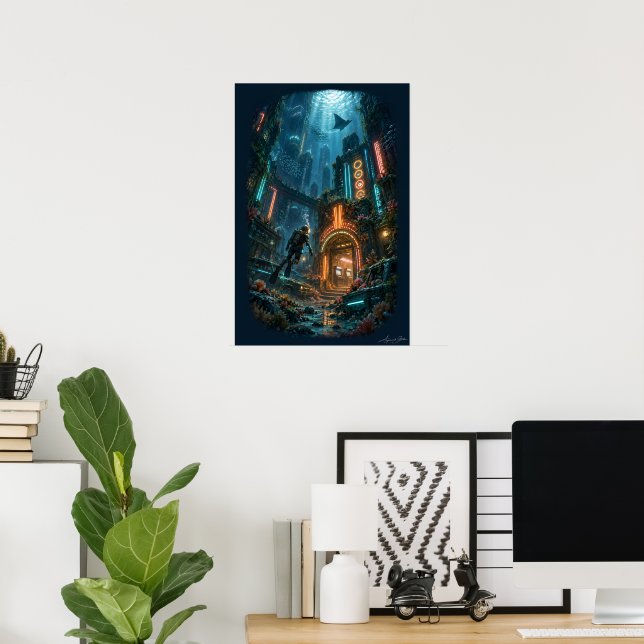 Sjunket arkadhall poster (Hemmakontoret)