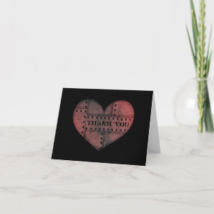 Sjunkig industriell punk-hjärta tack Valentines Helgkort
