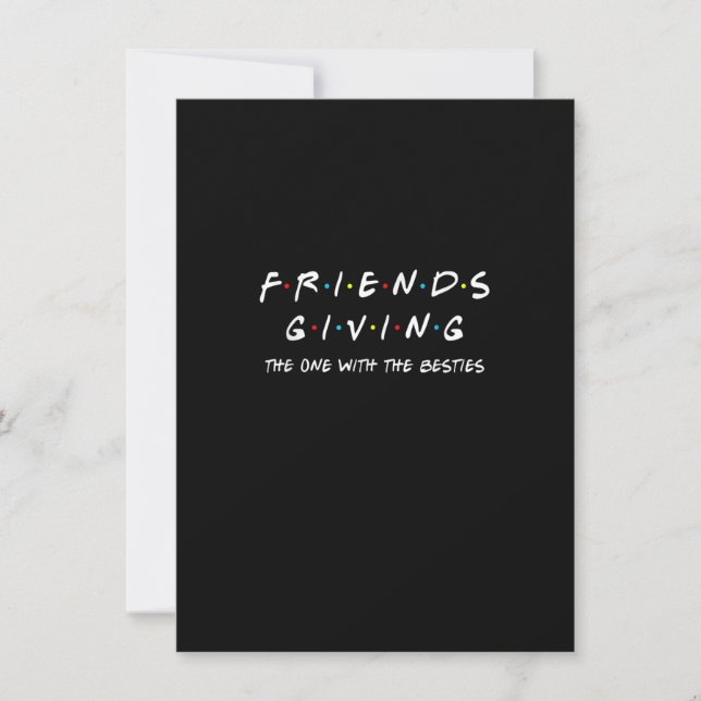 Sjunkomst Thanksgiving Den med bästa vännerna Inbjudningar (Framsida)