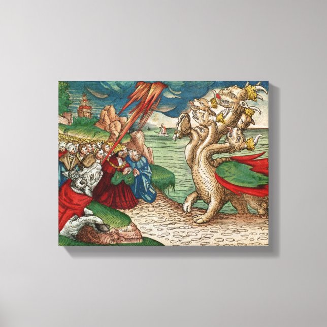 Sjunkröd serpent från Bok av Canvastryck (Framsida)