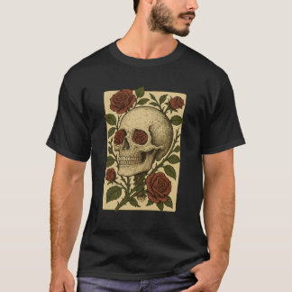 Sjus - Vintage Skull och Ro design T Shirt