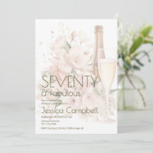Sjuttio & Fantastiska Champagne Blommor 70-årsdag