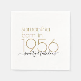 Sjuttio fantastiska födda 1956 70-årsfest pappersservett