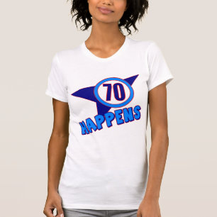 Sjuttio händer 70th födelsedaggåvor tee shirt