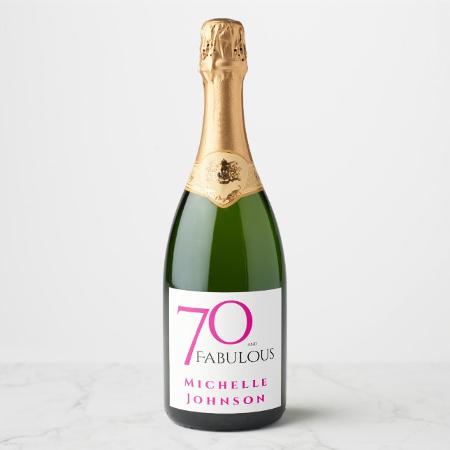 Sjuttio och fantastisk minimal pink 70-årsdag (Framsida)