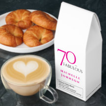 Sjuttio och fantastisk minimal pink 70-årsdag