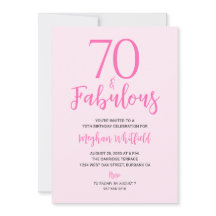 Sjuttio och fantastisk rosa 70-årsdag