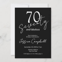 Sjuttio och fantastisk svart 70-årsdag