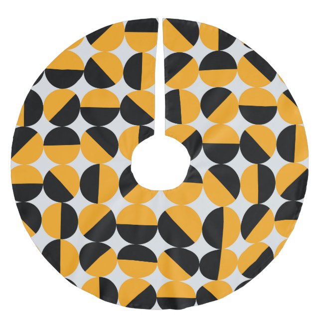 Sjuttio stil, geometriska halvcirklar. julgransmatta borstad polyester (Framsidan)