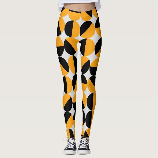 Sjuttio stil, geometriska halvcirklar. leggings (Framsida)